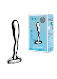 Стальной стимулятор простаты Stainless Steel Prostate Plug - 11,5 см. - b-Vibe - в Нефтекамске купить с доставкой