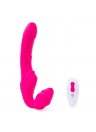 Розовый безремневой страпон на радиоуправлении Strapless Together - 22 см. - Together Toy - купить с доставкой в Нефтекамске