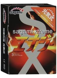 Презервативы Sagami Xtreme ENERGY с ароматом энергетика - 3 шт. - Sagami - купить с доставкой в Нефтекамске