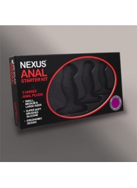 Набор из 3 массажеров простаты чёрного цвета NEXUS ANAL STARTER KIT - Nexus Range - в Нефтекамске купить с доставкой