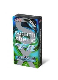 Презервативы Sagami Xtreme Mint с ароматом мяты - 10 шт. - Sagami - купить с доставкой в Нефтекамске