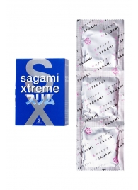 Розовые презервативы Sagami Xtreme FEEL FIT 3D - 3 шт. - Sagami - купить с доставкой в Нефтекамске