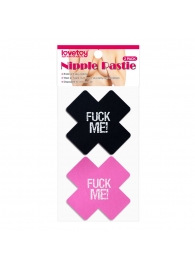 Набор из 2 пар пэстисов Cross Pattern Nipple Pasties - Lovetoy - купить с доставкой в Нефтекамске