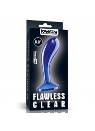 Синяя анальная втулка Flawless Clear Prostate Plug 6.0 - 15 см. - Lovetoy - в Нефтекамске купить с доставкой