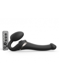 Черный безремневой страпон Multi Orgasm Size S с клиторальной стимуляцией - Strap-on-me - купить с доставкой в Нефтекамске