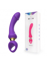 Фиолетовый изогнутый вибромассажер Moon Vibrator - 21,1 см. - I-MOON