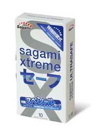 Презервативы Sagami Xtreme Ultrasafe с двойным количеством смазки - 10 шт. - Sagami - купить с доставкой в Нефтекамске