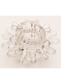 Прозрачное гелевое эрекционное кольцо с шипиками - Toyfa Basic - в Нефтекамске купить с доставкой