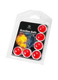 Набор из 6 шариков с массажным маслом Brazilian Balls с охлаждающим и разогревающим эффектом - Secret Play - купить с доставкой в Нефтекамске