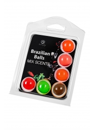 Набор из 6 шариков с ароматизированными массажными маслами Brazilian Balls - Secret Play - купить с доставкой в Нефтекамске