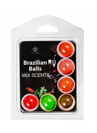 Набор из 6 шариков с ароматизированными массажными маслами Brazilian Balls - Secret Play - купить с доставкой в Нефтекамске