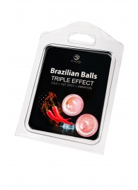 Набор из 2 шариков с массажным маслом Brazilian Balls с тройным эффектом - Secret Play - купить с доставкой в Нефтекамске