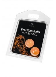 Набор из 2 шариков с массажным маслом Brazilian Balls с разогревающим эффектом - Secret Play - купить с доставкой в Нефтекамске