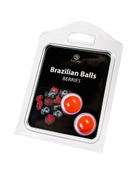 Набор из 2 шариков с массажным маслом Brazilian Balls с ароматом ягод - Secret Play - купить с доставкой в Нефтекамске