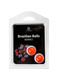 Набор из 2 шариков с массажным маслом Brazilian Balls с ароматом ягод - Secret Play - купить с доставкой в Нефтекамске