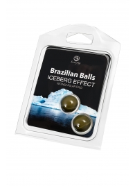 Набор из 2 шариков с массажным маслом Brazilian Balls с ледяным эффектом - Secret Play - купить с доставкой в Нефтекамске