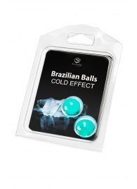 Набор из 2 шариков с массажным маслом Brazilian Balls с охлаждающим эффектом - Secret Play - купить с доставкой в Нефтекамске