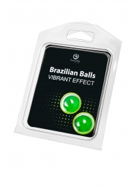 Набор из 2 шариков с массажным маслом Brazilian Balls с эффектом вибрации - Secret Play - купить с доставкой в Нефтекамске