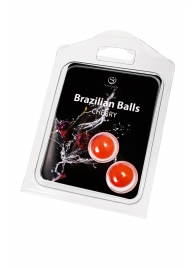 Набор из 2 шариков с массажным маслом Brazilian Balls с ароматом вишни - Secret Play - купить с доставкой в Нефтекамске