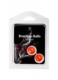 Набор из 2 шариков с массажным маслом Brazilian Balls с ароматом вишни - Secret Play - купить с доставкой в Нефтекамске