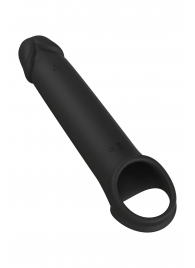 Черная насадка-удлинитель с вибрацией Vibrating Extender With Remote - Dream Toys - в Нефтекамске купить с доставкой