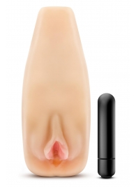 Мастурбатор-вагина с вибрацией Soft   Wet Natasha Realistic Beige Masturbator - Blush Novelties - в Нефтекамске купить с доставкой