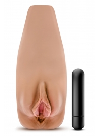 Маструбатор-вагина с вибрацией Soft   Wet Renata Realistic Tan Masturbator - Blush Novelties - в Нефтекамске купить с доставкой