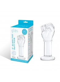 Стеклянный плаг в форме сжатой в кулак руки 5’’ Glass Fist Butt Plug - 13 см. - Glas