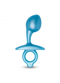 Голубая анальная пробка для массажа простаты Bulb Silicone Prostate Plug - 10,7 см. - b-Vibe - в Нефтекамске купить с доставкой