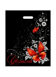 Черный пакет Glamour с вырубной ручкой (38х47 см) - Сима-Ленд - купить с доставкой в Нефтекамске