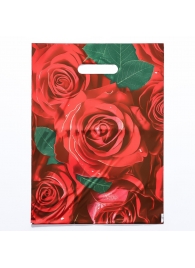 Пакет с цветочным принтом и вырубной ручкой (30х40 см) - Сима-Ленд - купить с доставкой в Нефтекамске