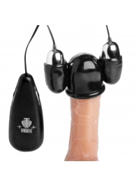 Черная стимулирующая насадка для головки полового члена Multi Speed Vibrating Penis Head Teaser - XR Brands - в Нефтекамске купить с доставкой