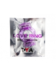 Фиолетовое виброкольцо с двумя вибропульками - Toyfa Basic - в Нефтекамске купить с доставкой