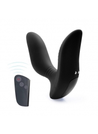 Черный вибромассажер простаты 3,5’’ Remote Control Curve P-spot Massager - 12 см. - Erokay - в Нефтекамске купить с доставкой