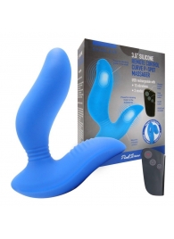 Синий вибромассажер простаты 3,5’’ Remote Control Curve P-spot Massager - 12 см. - Erokay - в Нефтекамске купить с доставкой