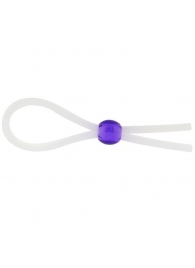 Прозрачное лассо с фиолетовой бусиной SILICONE COCK RING WITH BEAD LAVENDER - NMC - в Нефтекамске купить с доставкой