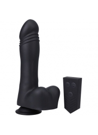 Черная мини-машина на присоске Piston Thruster - Doc Johnson - купить с доставкой в Нефтекамске