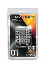 Прозрачная насадка с шипами STAY HARD COCK SLEEVE 01 CLEAR - Blush Novelties - в Нефтекамске купить с доставкой