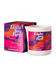 Массажная свеча Light My Fire Coconut с ароматом кокоса - 65 гр. - Love to Love - купить с доставкой в Нефтекамске