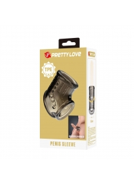 Дымчатая насадка на пенис и мошонку - Baile - в Нефтекамске купить с доставкой