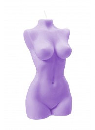 Фиолетовая интерьерная свеча в форме женского торса - 850 гр. - Pecado - купить с доставкой в Нефтекамске