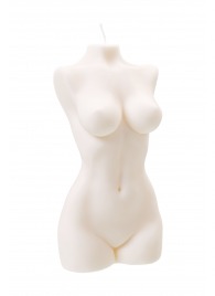 Белая интерьерная свеча в форме женского торса - 850 гр. - Pecado - купить с доставкой в Нефтекамске