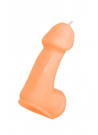 Оранжевая свеча в форме пениса - 47 гр. - Pecado - купить с доставкой в Нефтекамске