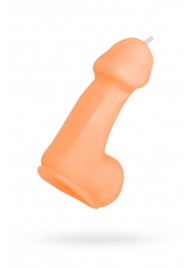 Оранжевая свеча в форме пениса - 47 гр. - Pecado - купить с доставкой в Нефтекамске