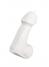 Белая свеча в форме пениса - 47 гр. - Pecado - купить с доставкой в Нефтекамске