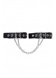 Черные оковы из одного ремешка с люверсами - Pecado - купить с доставкой в Нефтекамске