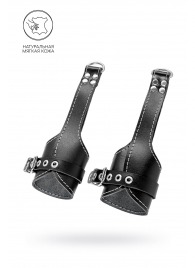 Черные подвесы с белой строчкой - Pecado - купить с доставкой в Нефтекамске