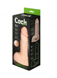 Телесный фаллоудлинитель с мошонкой Cock Next - 19 см. - LOVETOY (А-Полимер) - в Нефтекамске купить с доставкой