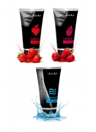 Набор из 3 лубрикантов JUJU (увлажняющий, клубника, малина) - JuJu - купить с доставкой в Нефтекамске Набор из 3 лубрикантов JUJU (увлажняющий, клубника, малина) - JuJu - купить с доставкой в Нефтекамске