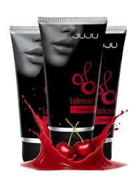 Набор из 3 съедобных лубрикантов JUJU со вкусом вишни - JuJu - купить с доставкой в Нефтекамске Набор из 3 съедобных лубрикантов JUJU со вкусом вишни - JuJu - купить с доставкой в Нефтекамске